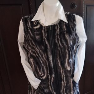 Faux fur vest